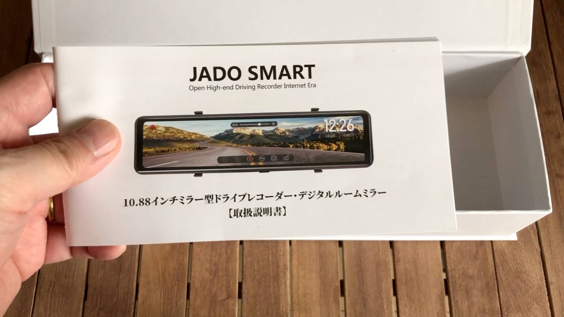 【軽バンカスタマイズ1】JADO SMART T860 ミラー型ドラレコ取り付け