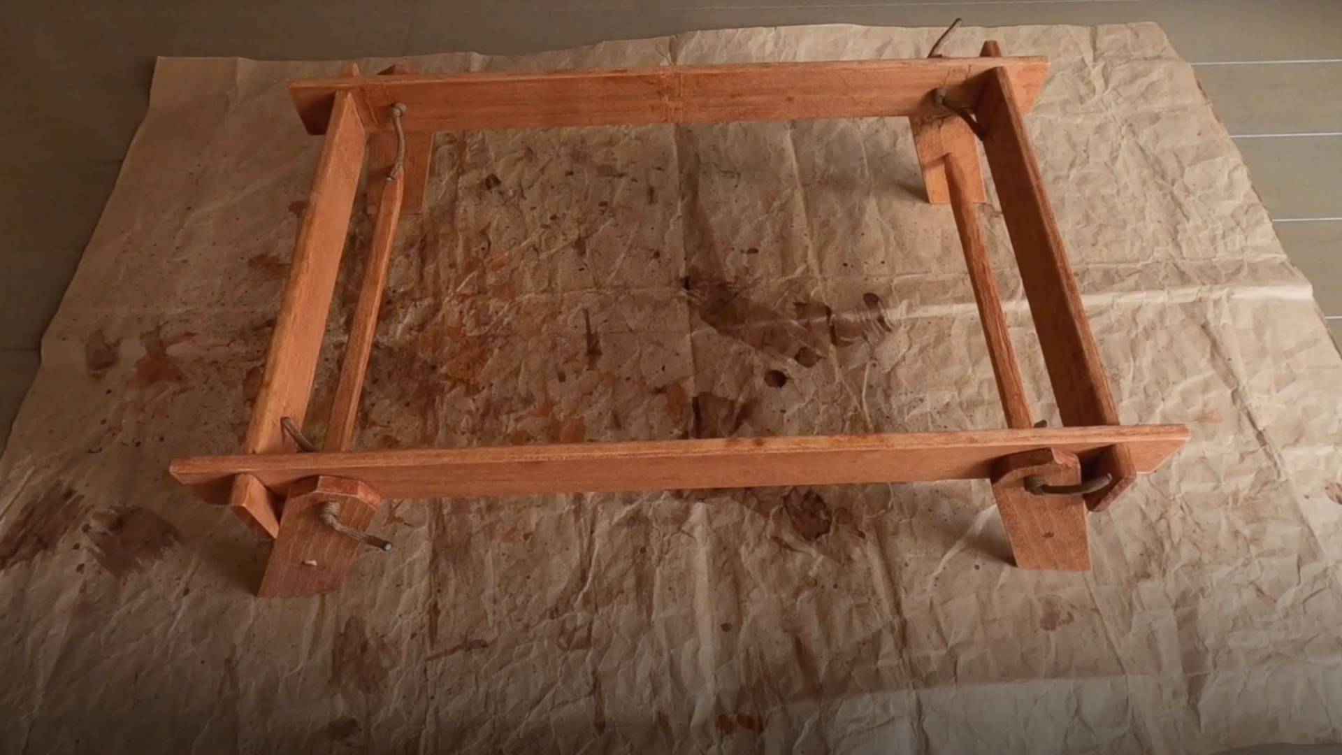 【DIY】ダイソーのすのこでキャンプ用ロールテーブルtype4を作ってみました