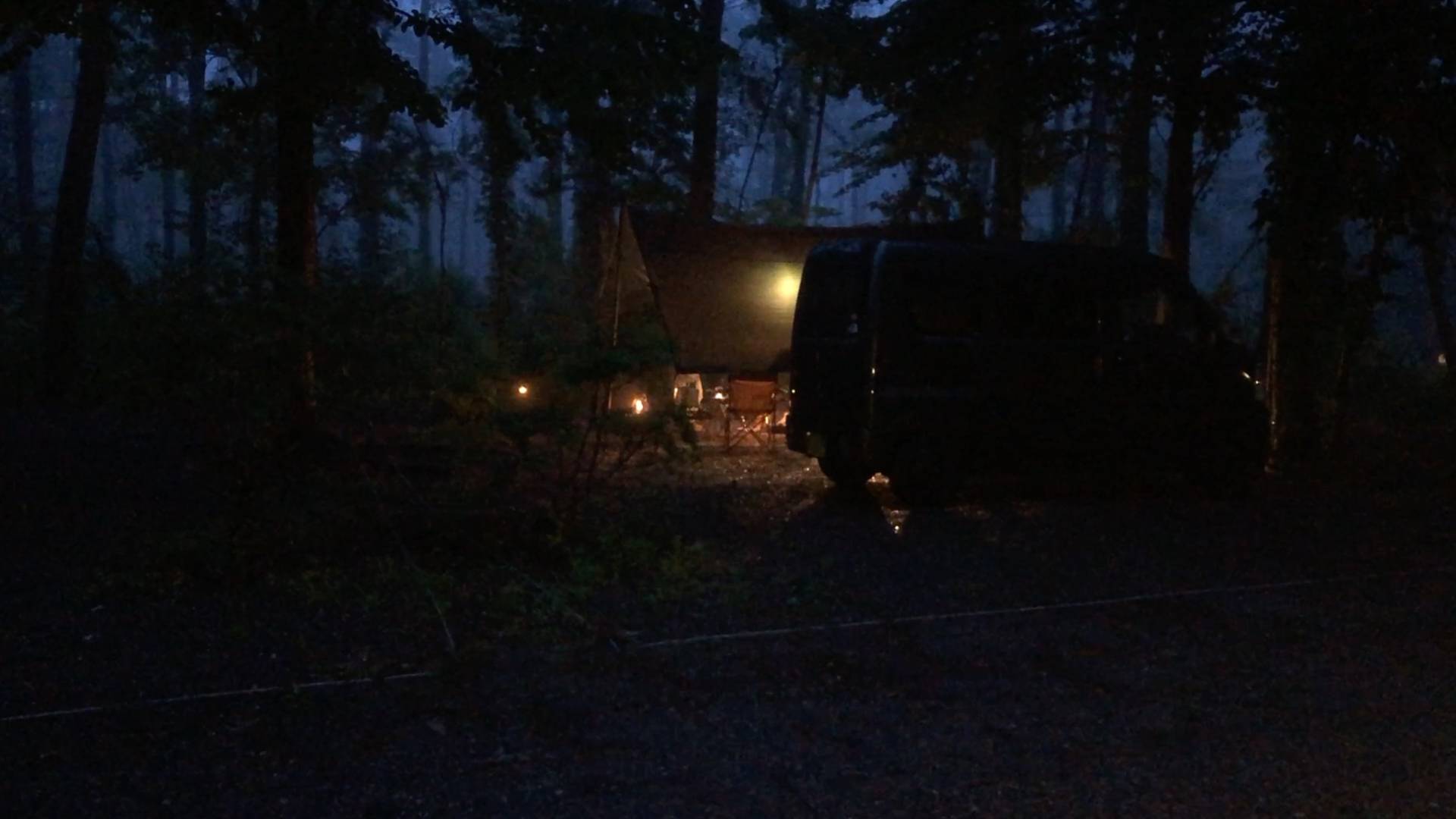 【軽バンキャンプ9-1】雨で空いてたアンドグリーンキャンプ場で車中泊キャンプ(前編)