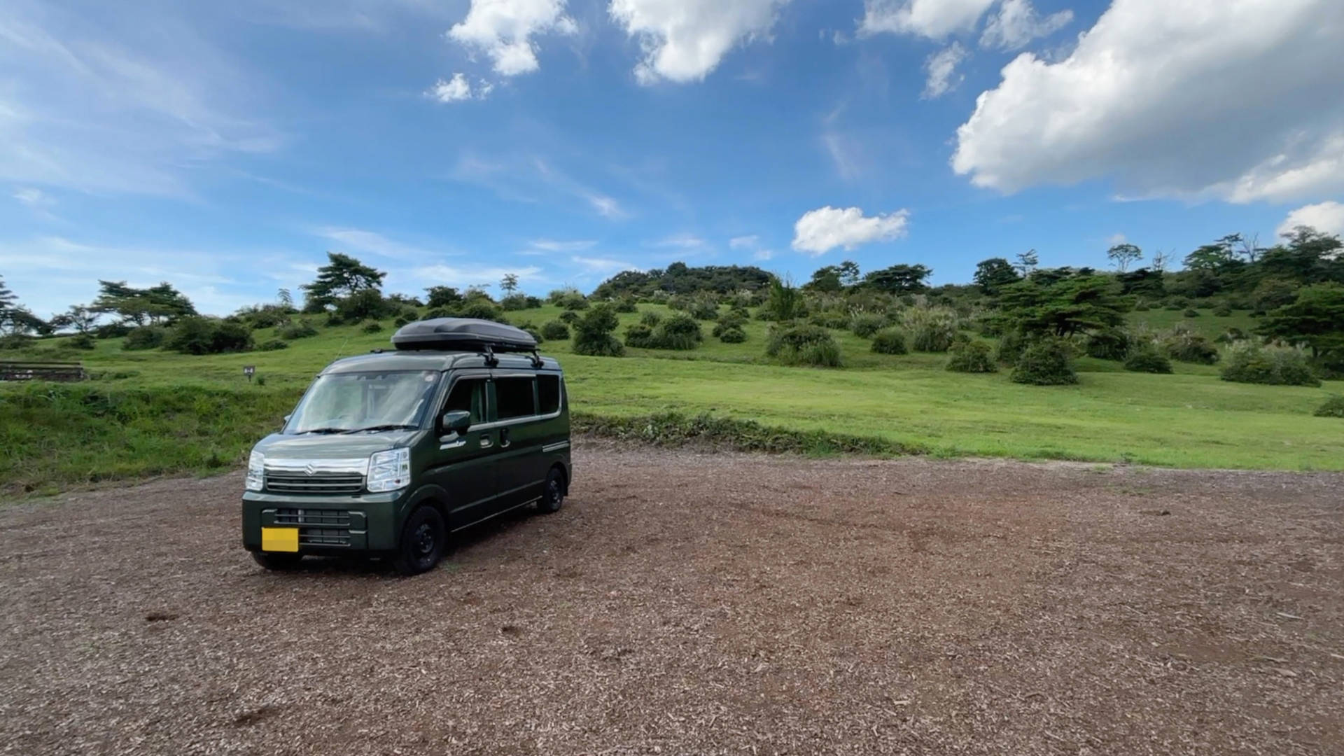 【軽バンキャンプ33】真夏の標高1,200mの高原にあるキャンプ場、荒船パノラマキャンプフィールドの区画サイトでキャンプ