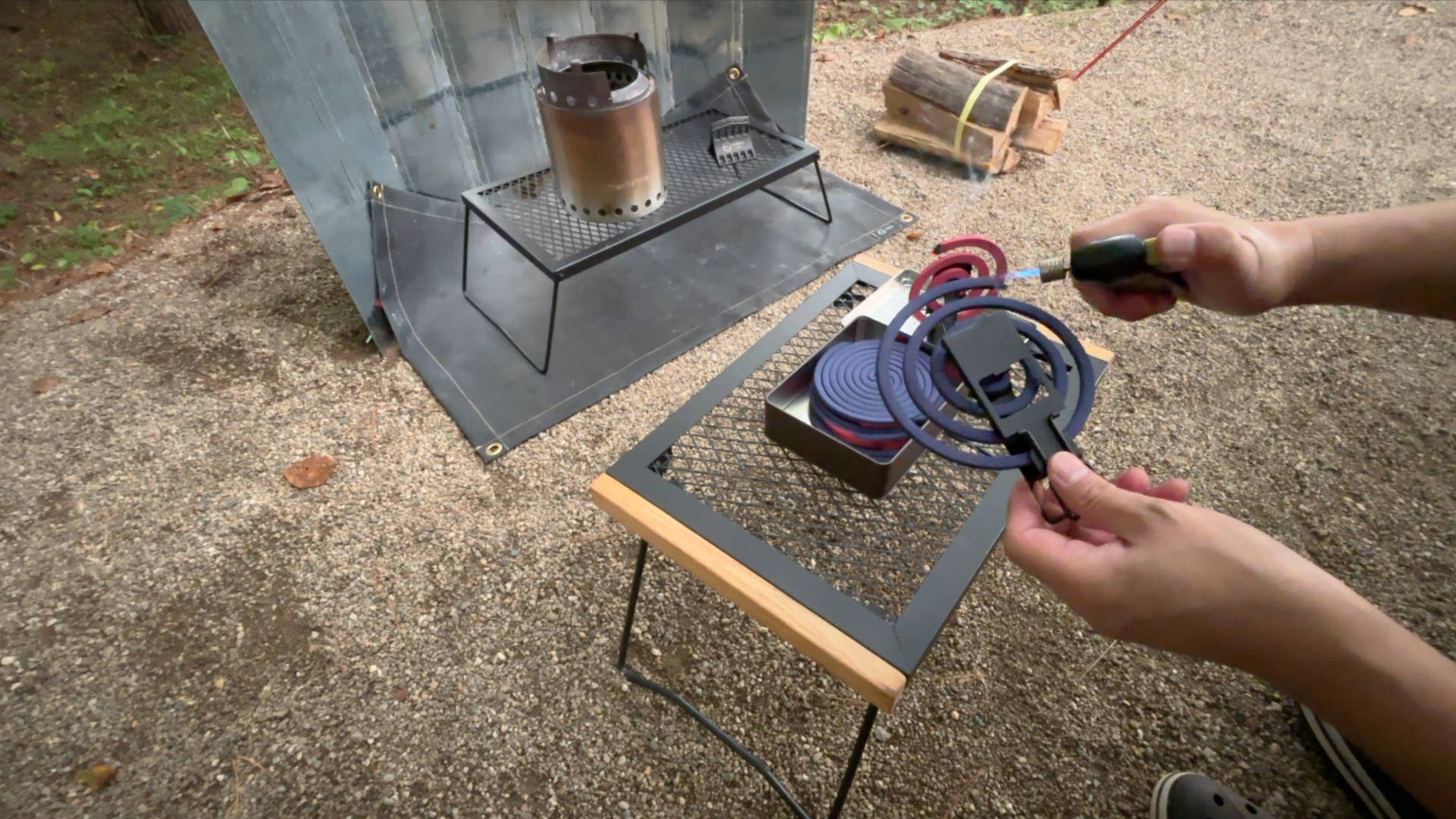 【軽バンキャンプ34】温泉入りたい放題、フォレストパークあだたらで、初めての薪ストーブ、Mt.SUMI Woodstove MICROを使ってみた