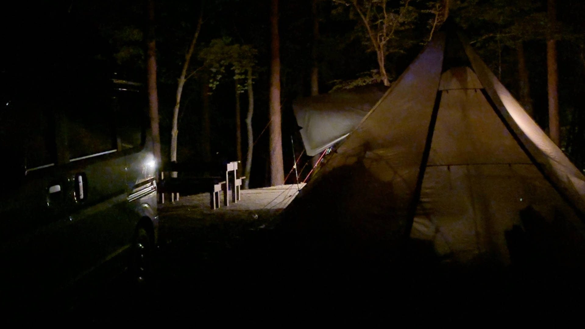 【軽バンキャンプ34】温泉入りたい放題、フォレストパークあだたらで、初めての薪ストーブ、Mt.SUMI Woodstove MICROを使ってみた