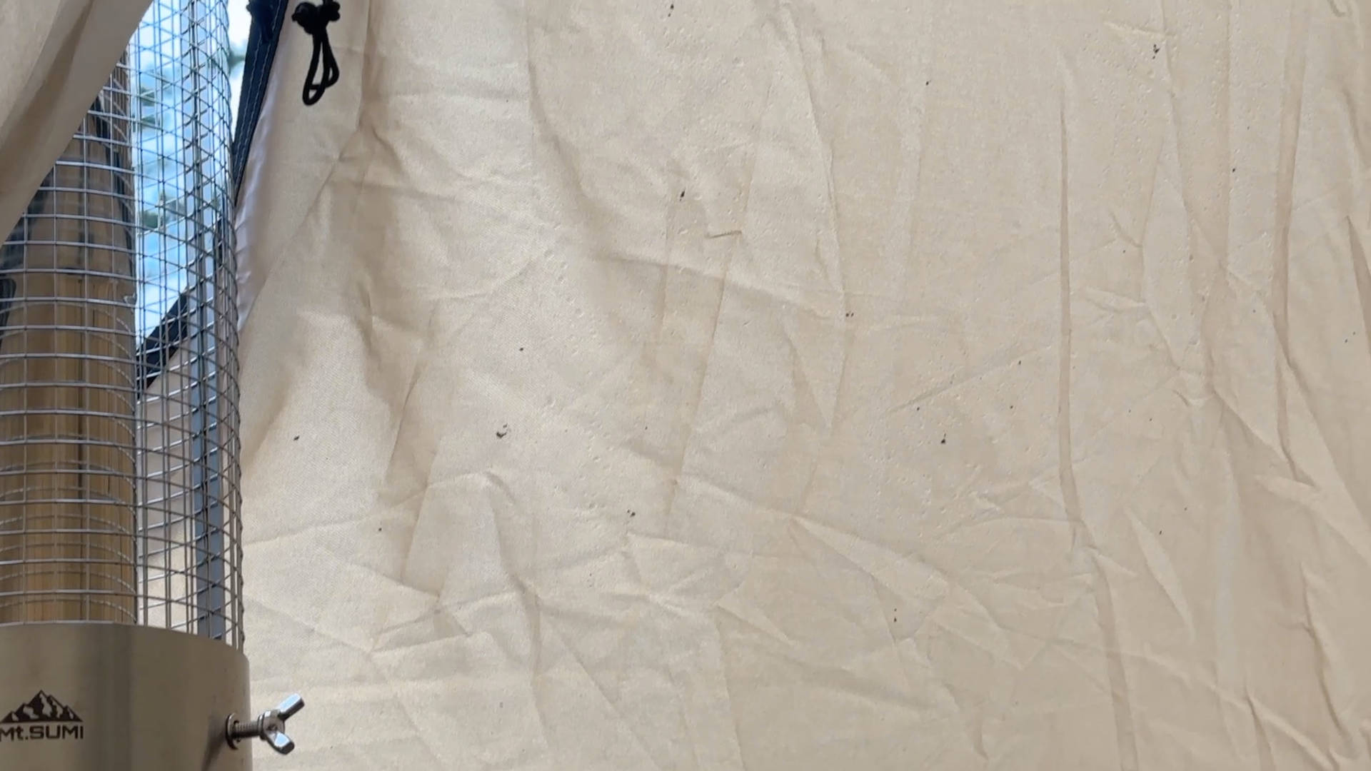 【軽バンキャンプ35】ポリエステルのテント、サバティカルMorning gloryシンセティックでMt.SUMIの薪ストーブを2日間使ってみた