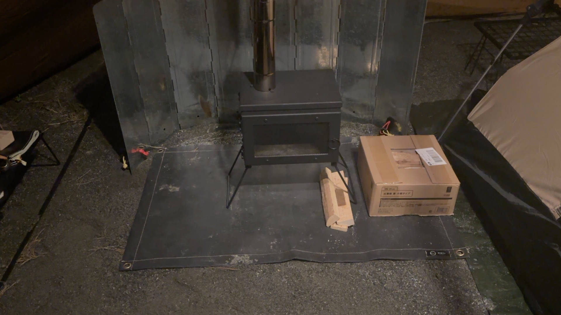 【軽バンキャンプ35】ポリエステルのテント、サバティカルMorning gloryシンセティックでMt.SUMIの薪ストーブを2日間使ってみた