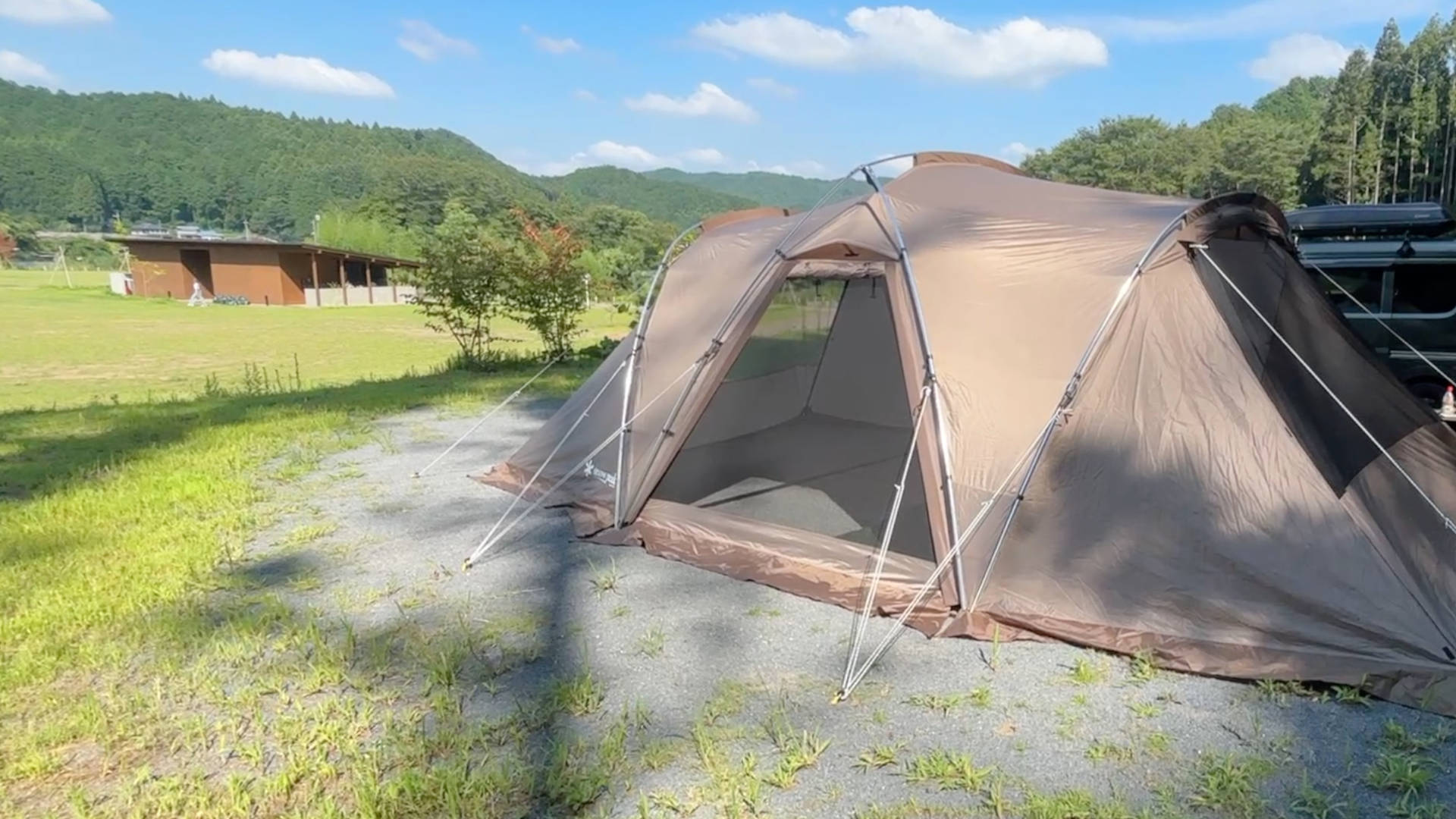 【軽バンキャンプ32】台風接近中のスノーピーク鹿沼キャンプフィールド&スパでキャンプ