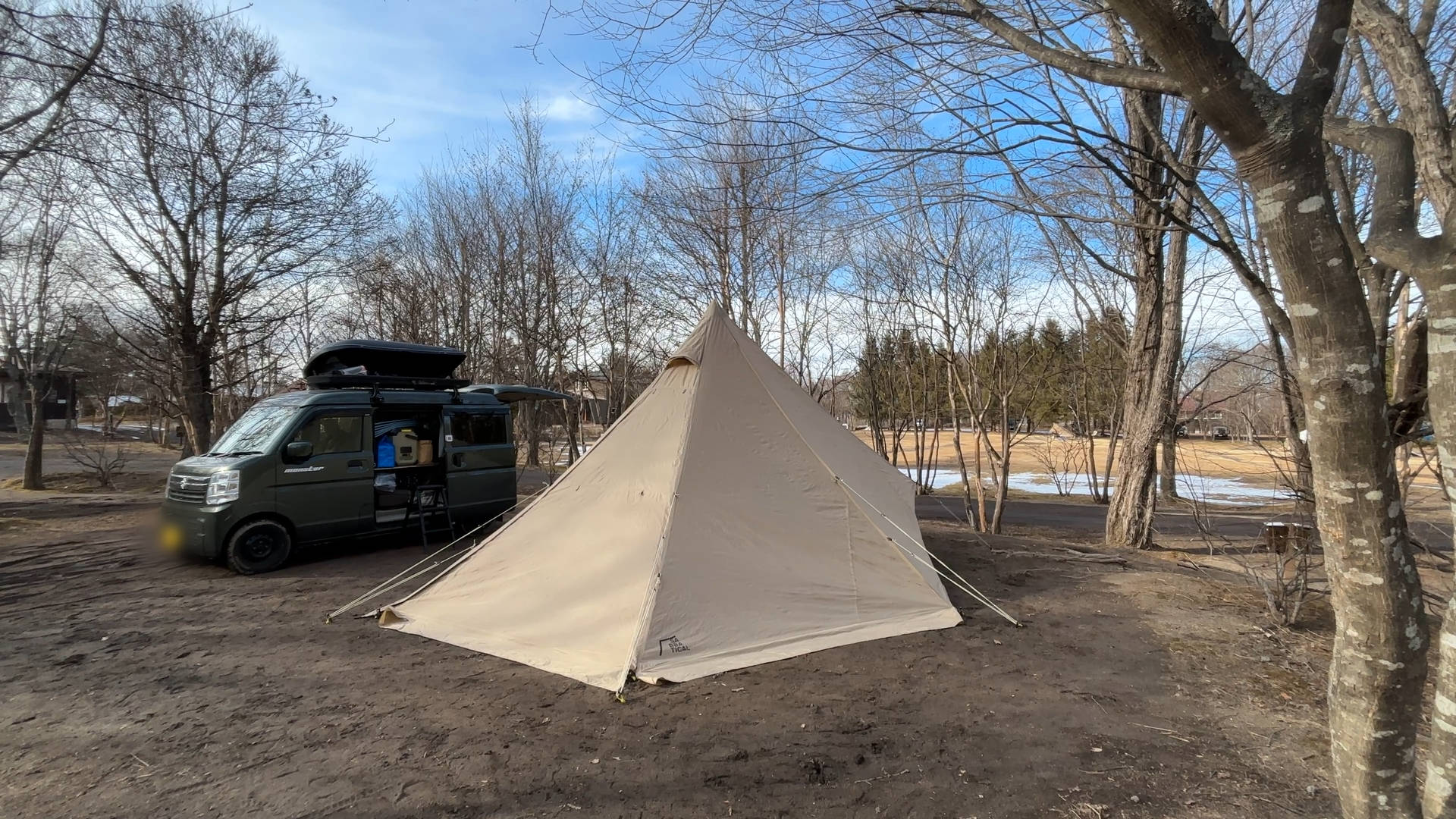 【軽バンキャンプ40】-12℃の北軽井沢で薪ストぬくぬくおこもりキャンプ