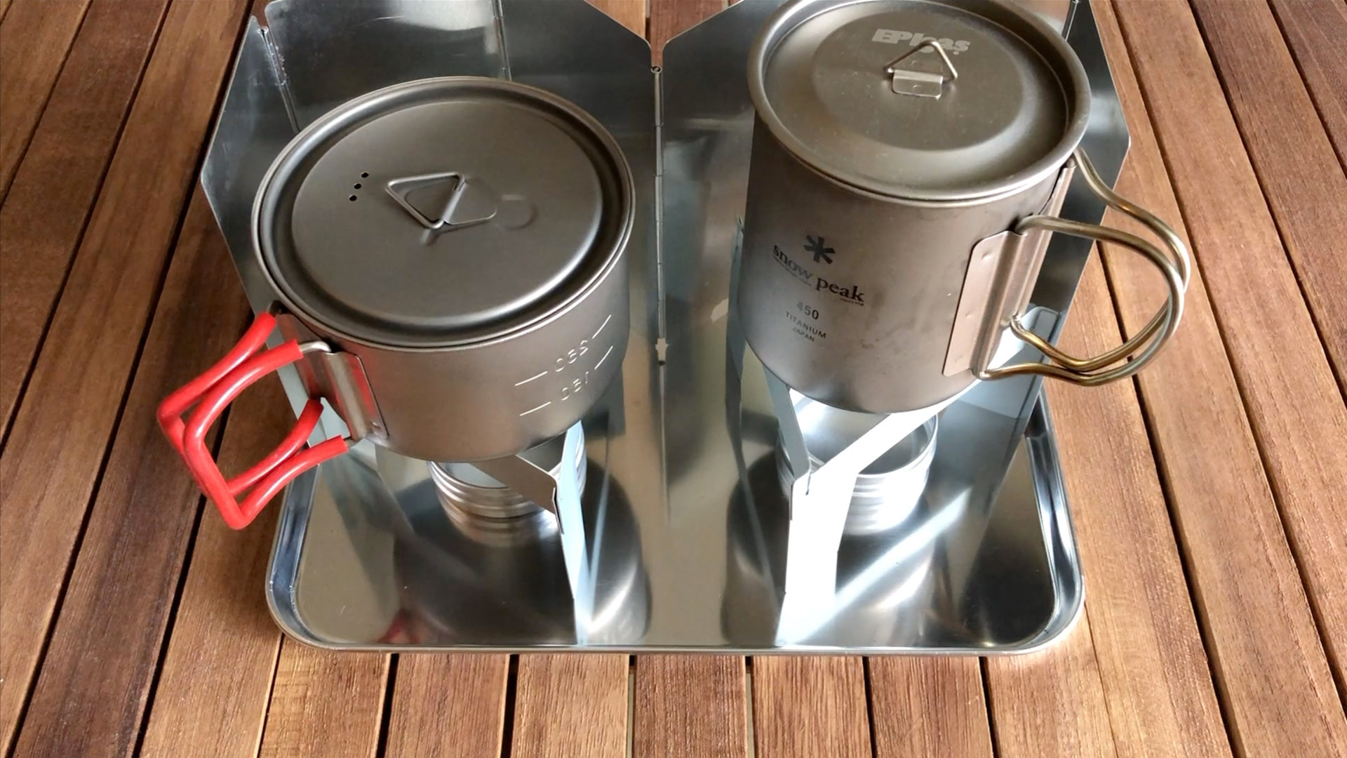 【outdoors】チタンカップ400FDとチタンシングルマグ450mlで焦がさず炊飯